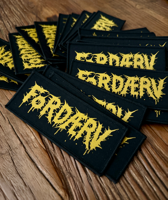 Woven patch med eget logo Fordærv patches